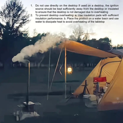 Portable Black Outdoor Stove with Fireplace