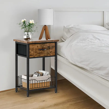 Versatile Bedside Table Organizer - Brown