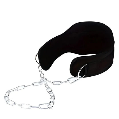 1pc Fitness Weighted Belt with Chain - Black