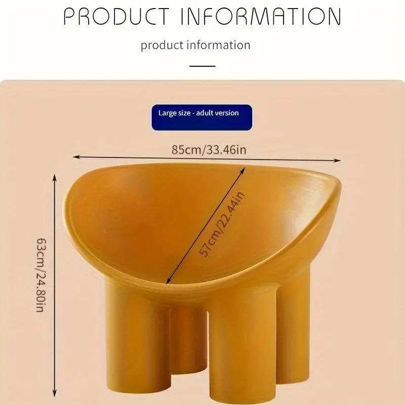 Elephant Leg Design Bench - Yellow