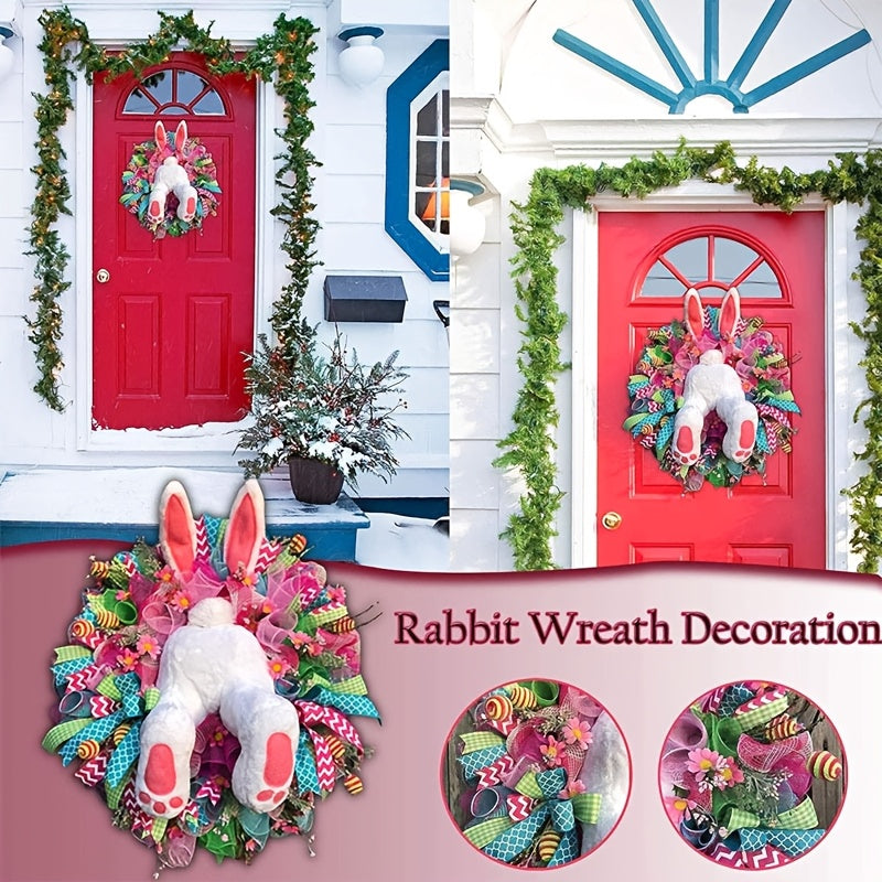 Classic Easter Bunny Wreath Door Decor