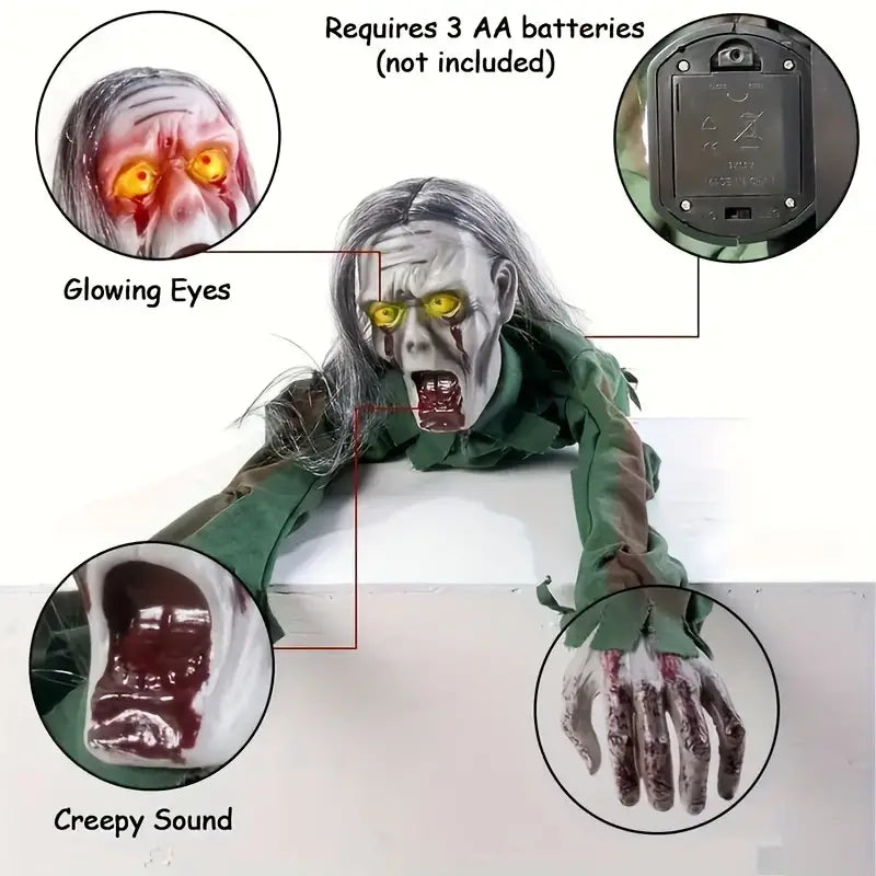 1pc Crawling Ghost - Sound-Controlled Electric Prop with Hair