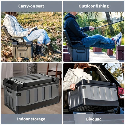 60L Collapsible Car Storage Box for Outdoor & Vehicle