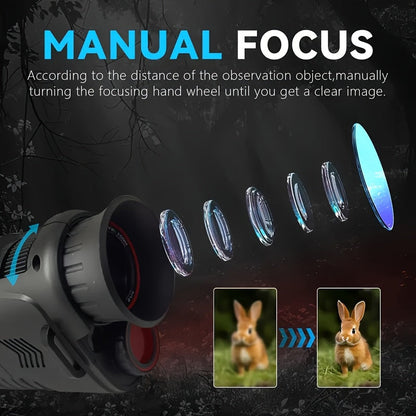 10X Digital Zoom Infrared Monocular with LED Light