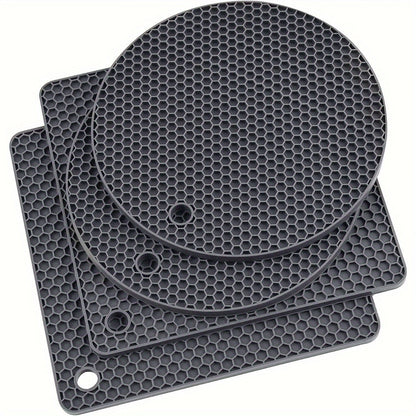 Silicone Trivets Set Heat-Resistant & Non-Slip (4PCS)