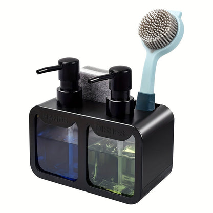 Dual Soap Dispenser Sink Organizer Set