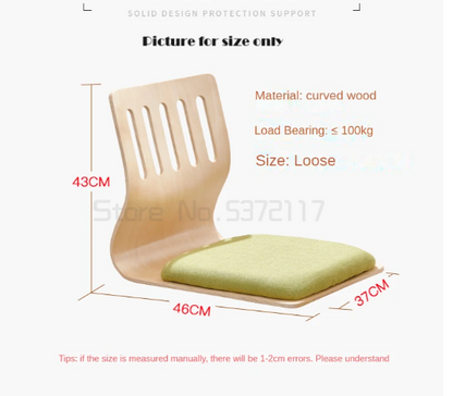 Japanese Kotatsu with Black Finish Zaisu Chair