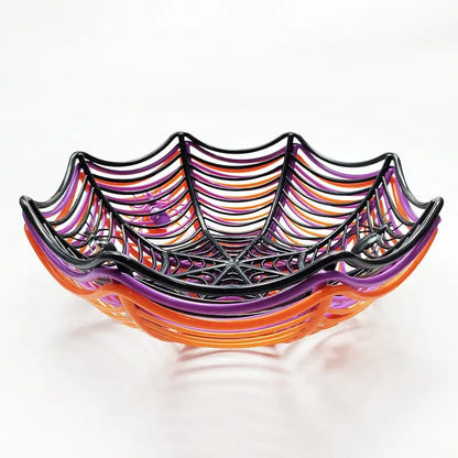 Halloween Candy Baskets Spider Web Plastic Bowls (3pcs)