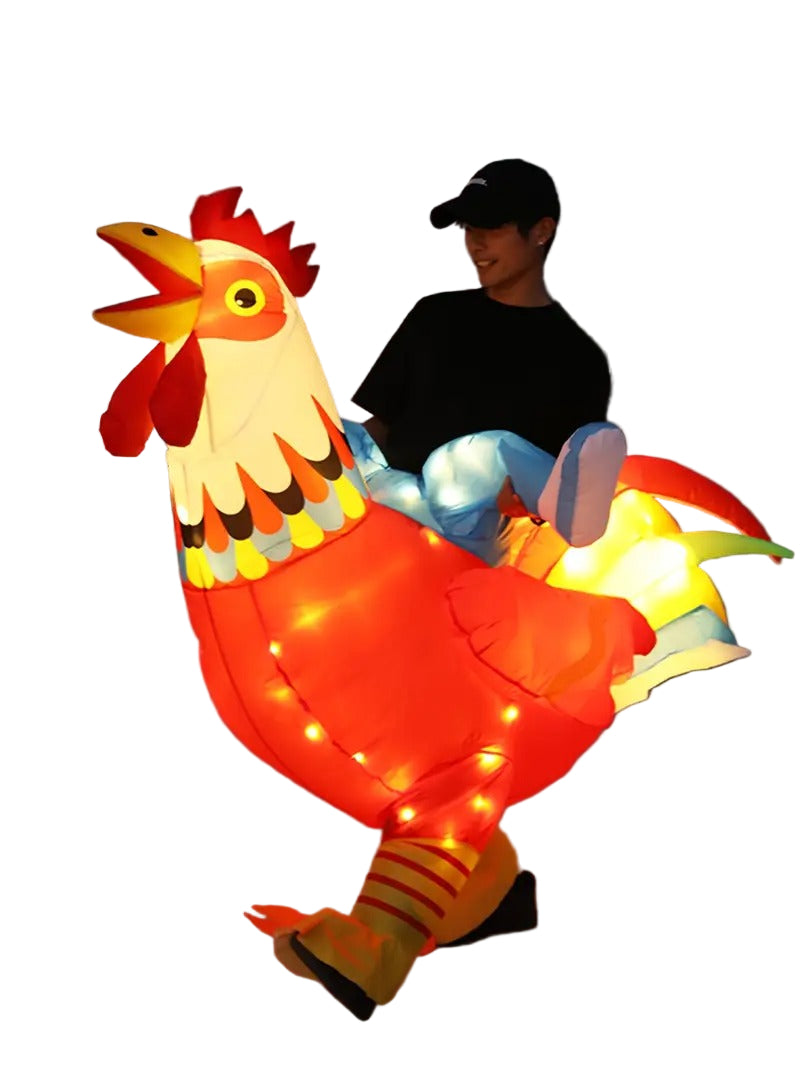 Men Inflatable Rooster Costume Adult Party Wear