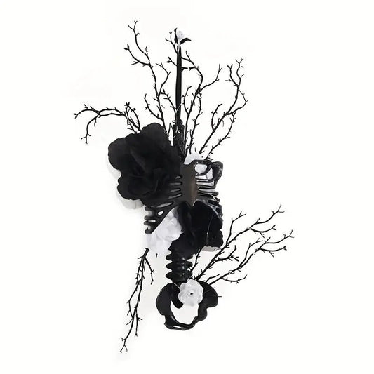 Halloween Skull Wreath Wall Hanging Decor