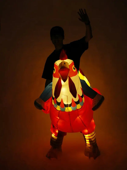 Men Inflatable Rooster Costume Adult Party Wear