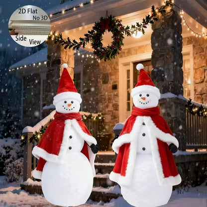 2D Flat Snowman Christmas Lawn Decoration (2pcs)