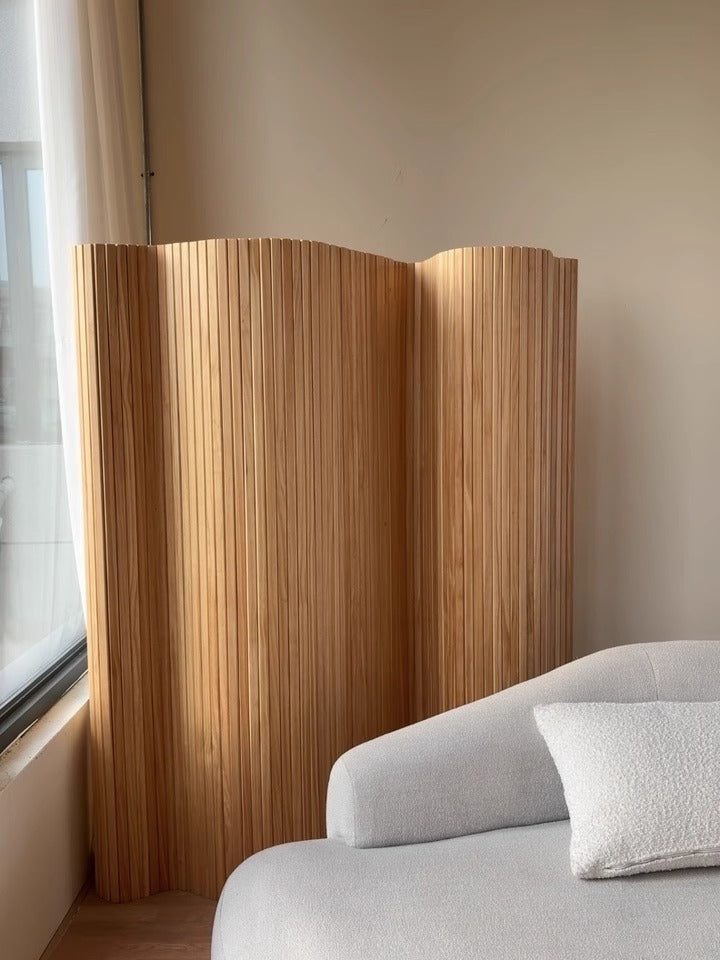Wooden Folding Room Divider Privacy Screen