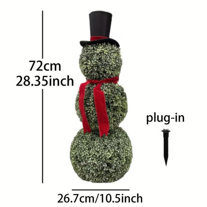 Christmas Topiary Snowman Outdoor Decoration