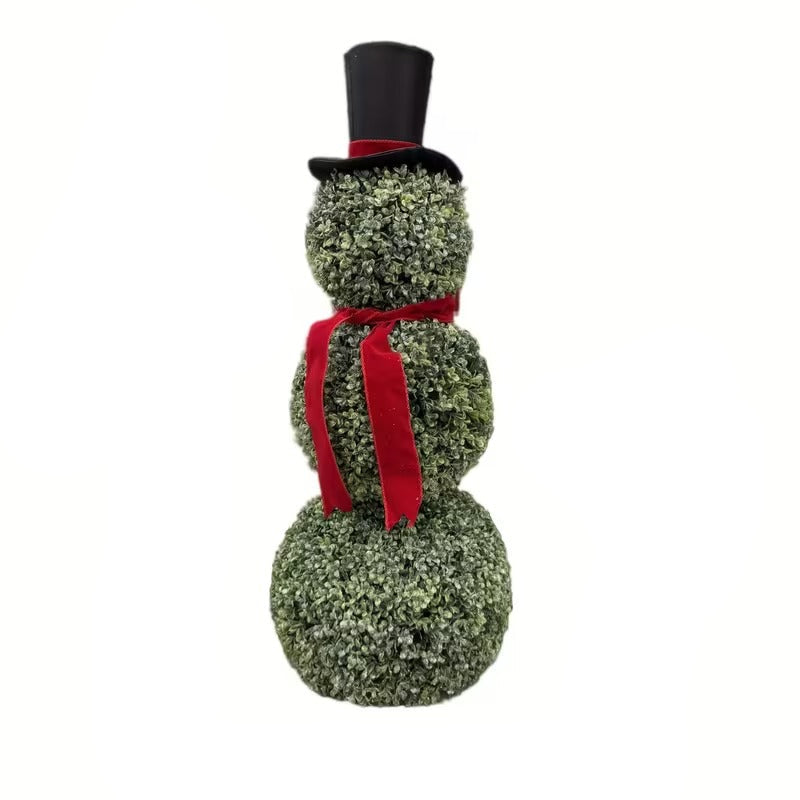 Christmas Topiary Snowman Outdoor Decoration