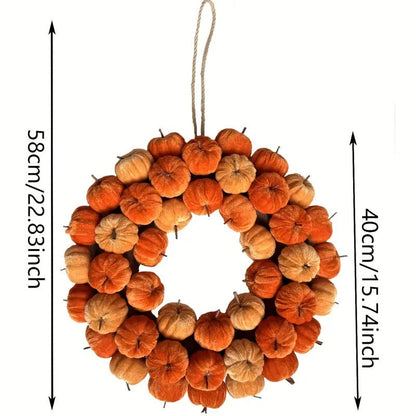 Halloween Harvest Pumpkin Wreath