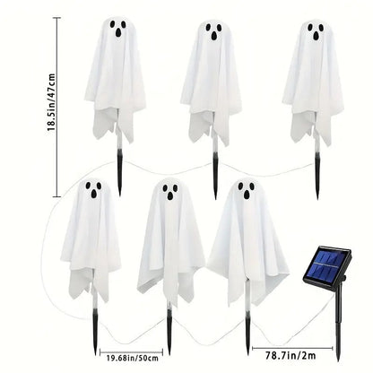 Solar Garden Lights 6-Pack Halloween Ghosts