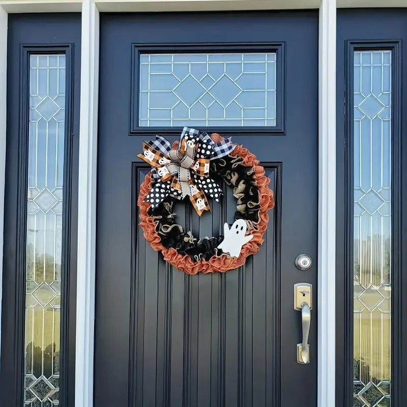 Halloween Spooky Wreath Door Mount Decoration