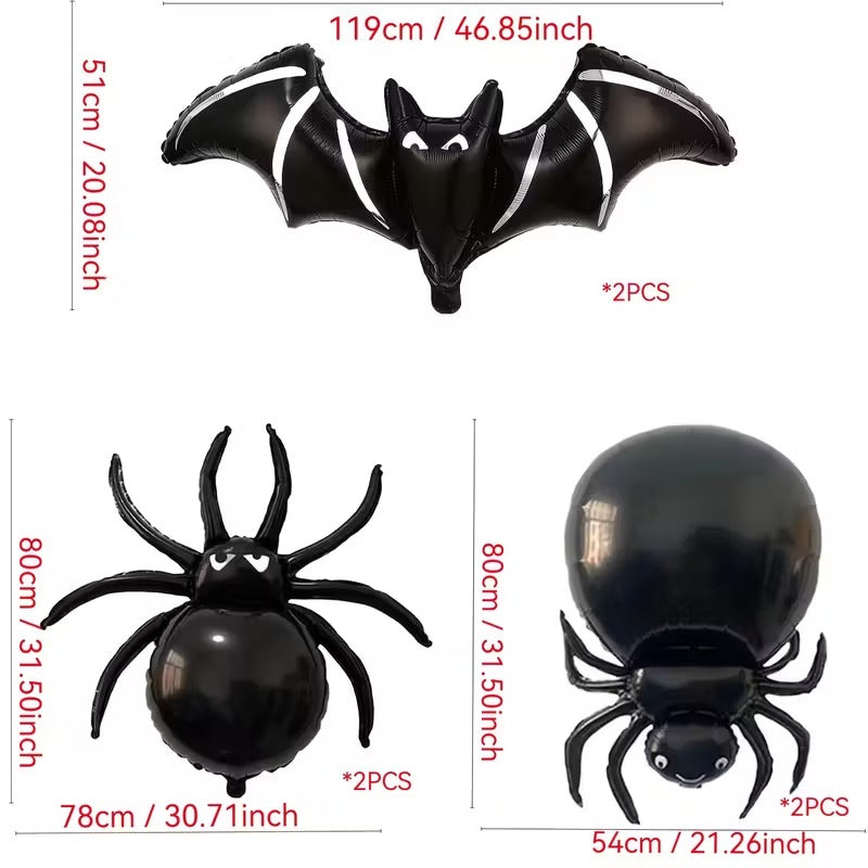 Halloween Spider Bat Balloon Set (6pcs)