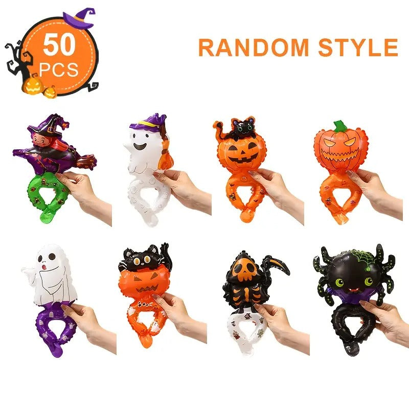 Halloween Pumpkin Wrist Balloons (50pcs)