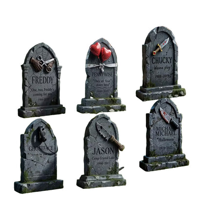 Halloween Tombstone Yard Signs Decor (6pcs)