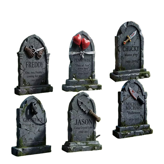 Halloween Tombstone Yard Signs Decor (6pcs)