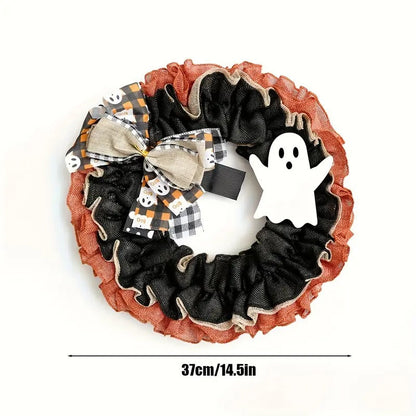 Halloween Spooky Wreath Door Mount Decoration