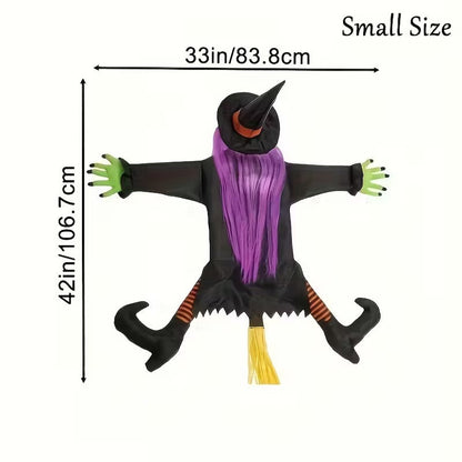 Flying Witch Halloween Decoration Outdoor Yard Hanging
