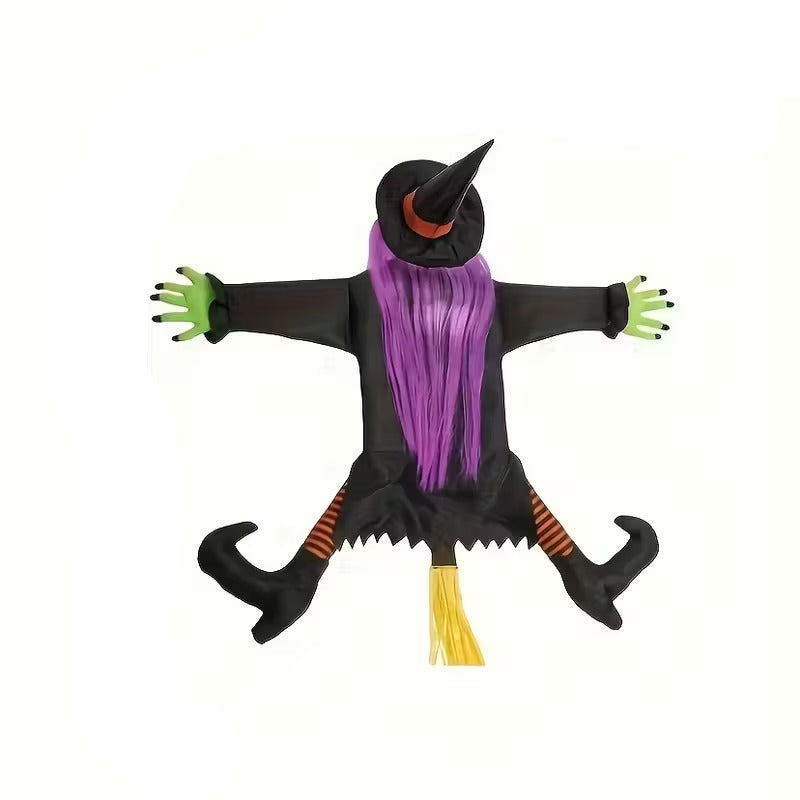 Flying Witch Halloween Decoration Outdoor Yard Hanging