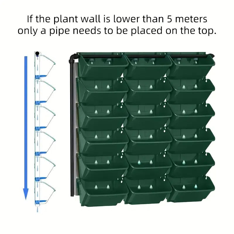 Wall-Mounted Vertical Stacking Planter Set (30pcs)