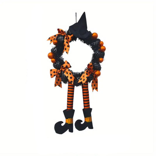 Halloween Wreath Door Hanging Pumpkin Skull Garland