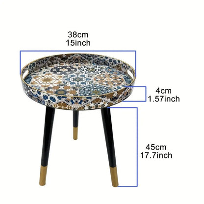 Round Serving Tray with Detachable Legs