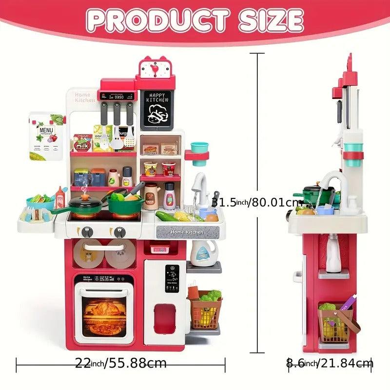 Kitchen Toy Set for Toddlers with Stove & Sink