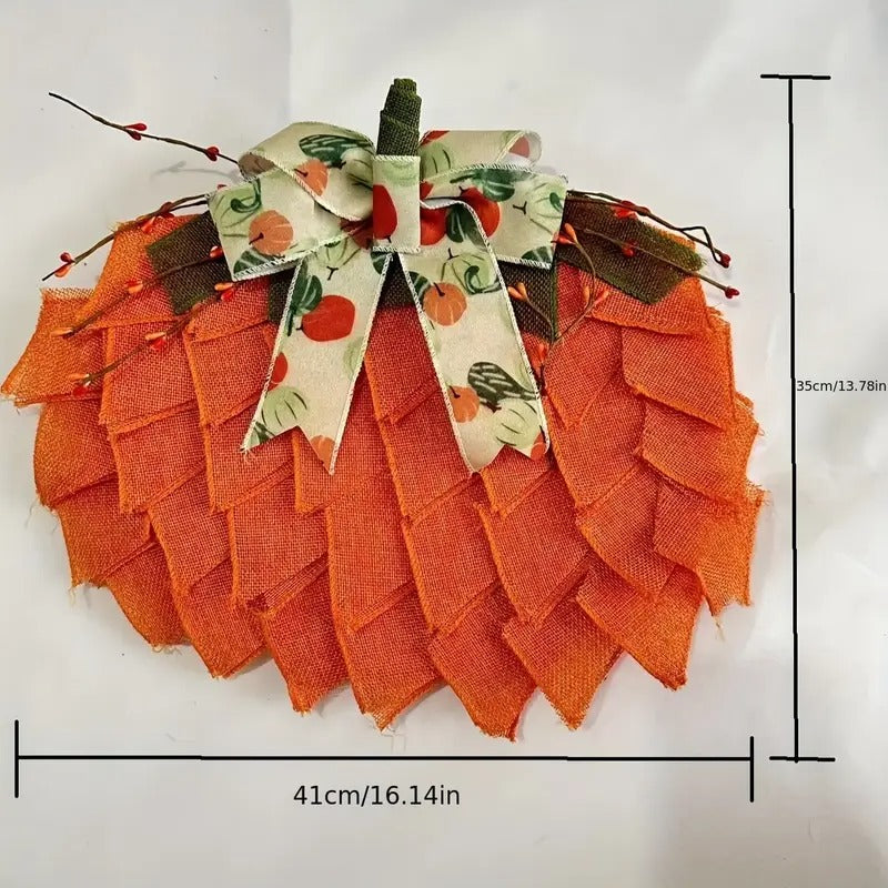 Halloween Pumpkin Wreath Door Decoration