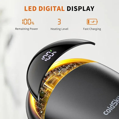 Magnetic Hand Warmer Pack with Digital Display (2 Pack)