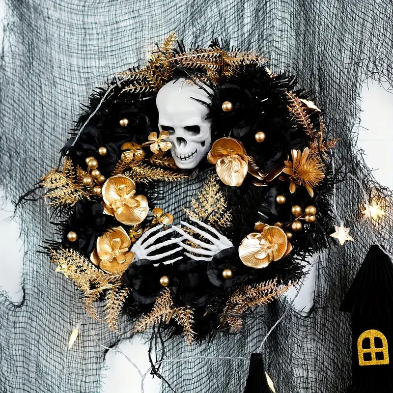 Gothic Halloween Wreath Door Hanging Decoration