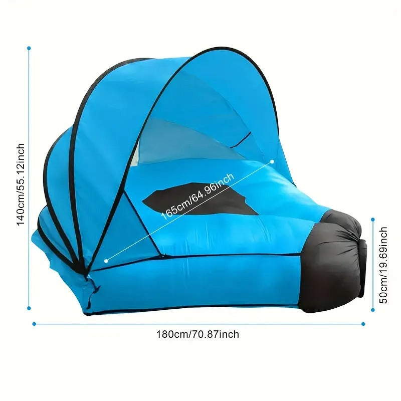 2-Person Self-Inflating Sleeping Pad with Canopy