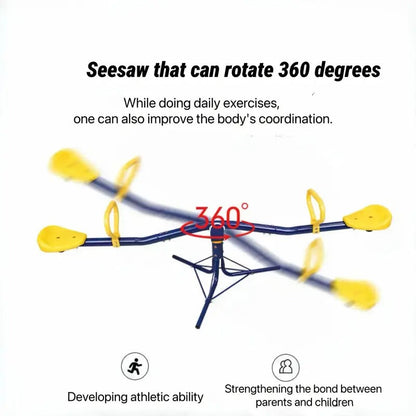 360-Degree Rotating Outdoor Wobble Board Seesaw