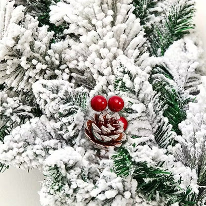 Snowflake Garland with Pinecones and Berries