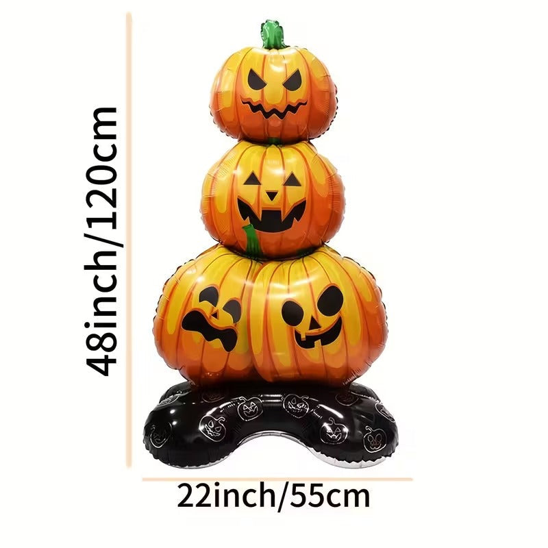 Halloween Witch Hat Pumpkin Cat Balloon Decor Set