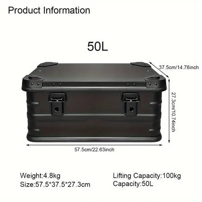 Heavy-Duty 50L Outdoor Aluminum Storage Box