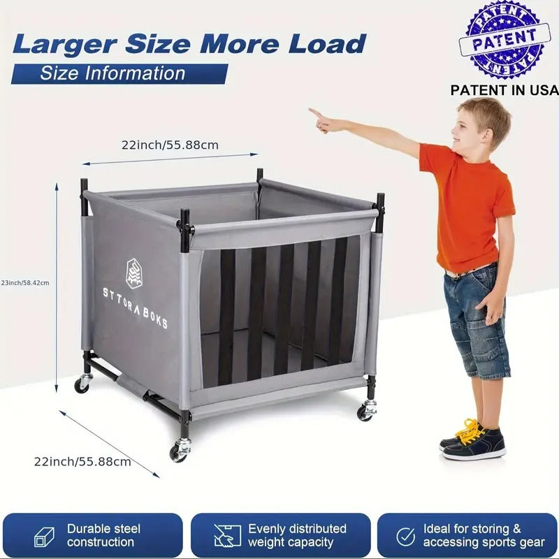 Ball Storage Cart with Wheels