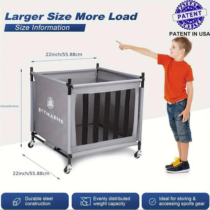 Ball Storage Cart with Wheels