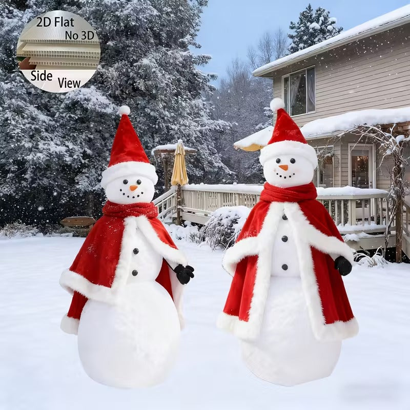 2D Flat Snowman Christmas Lawn Decoration (2pcs)