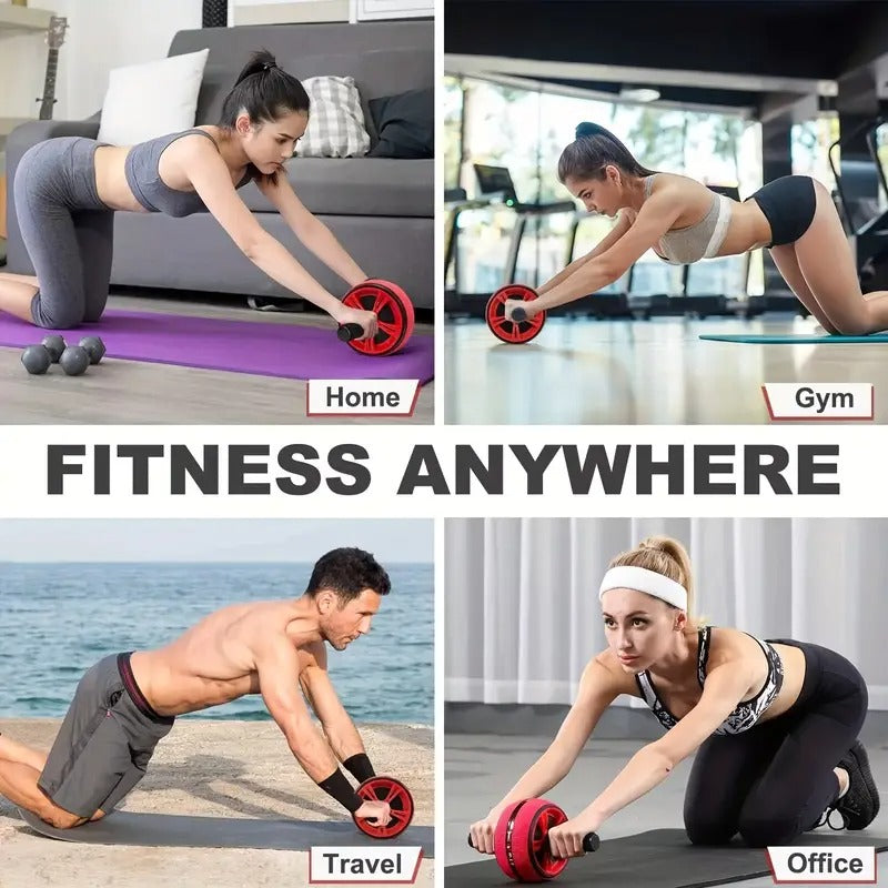 Wide Grip Ab Roller Wheel with Knee Pad