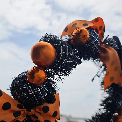 Halloween Wreath Door Hanging Pumpkin Skull Garland