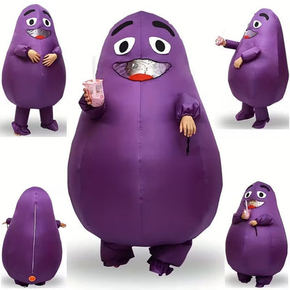 Cartoon Potato Halloween Costume with Glasses