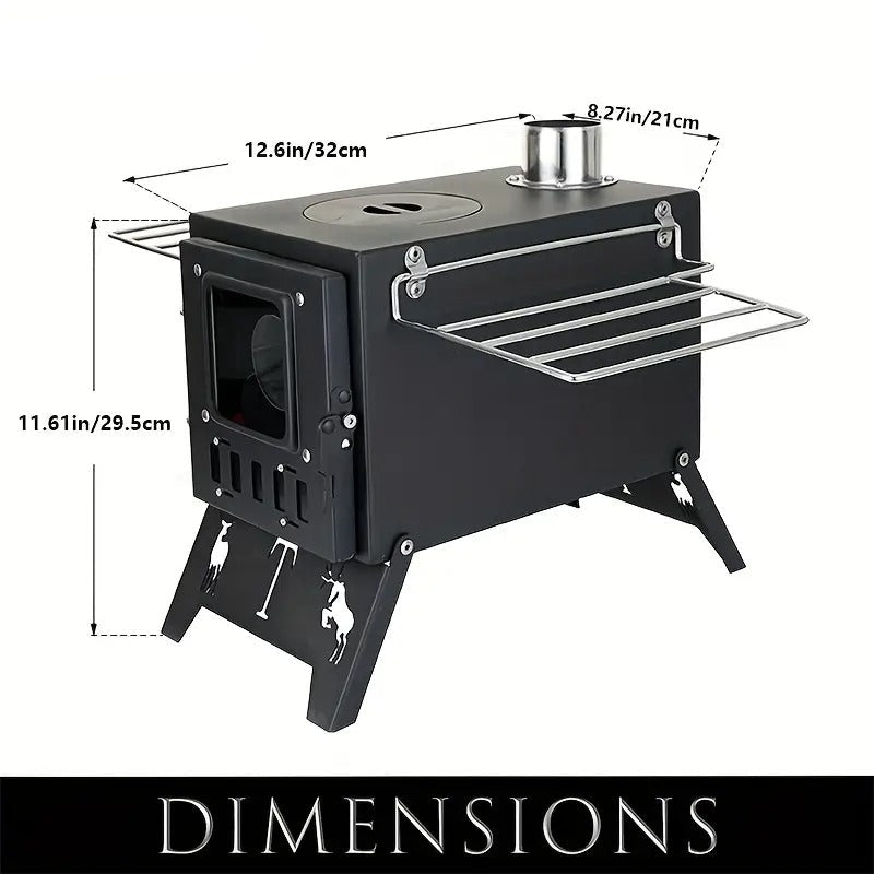 Outdoor Camping Wood Stove Tabletop Heater