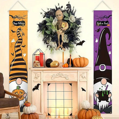 Spooky Mummy Halloween Wreath for Door and Indoor
