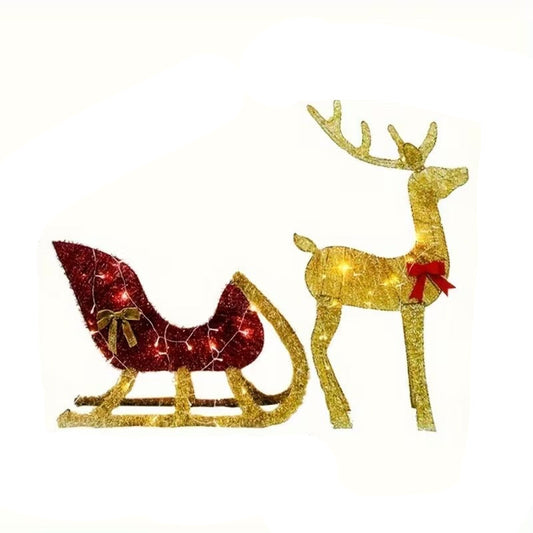 Lighted Christmas Reindeer Yard Decoration